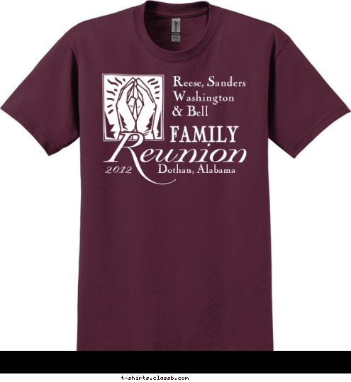 2012 Dothan, Alabama Reese, Sanders
Washington
& Bell T-shirt Design 