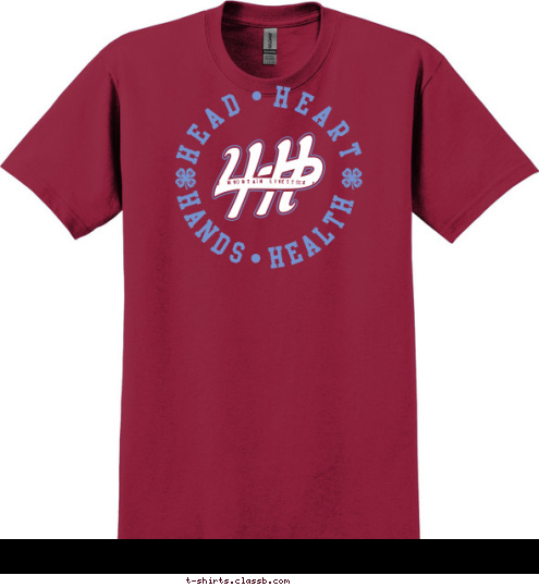SOUTH MOUNTAIN LIVESTOCK CLUB HANDS  HEALTH HEAD  HEART T-shirt Design 