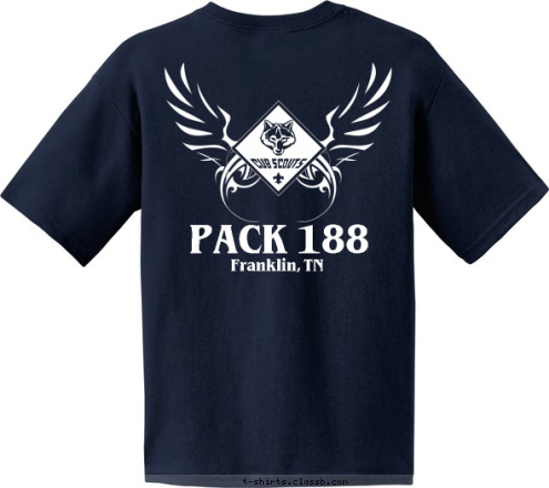 Franklin, TN PACK 188 T-shirt Design 