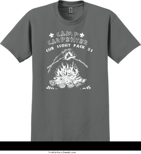 CAMP CARPENTER CUB SCOUT PACK 21 JULY 19-23, 2015 T-shirt Design 