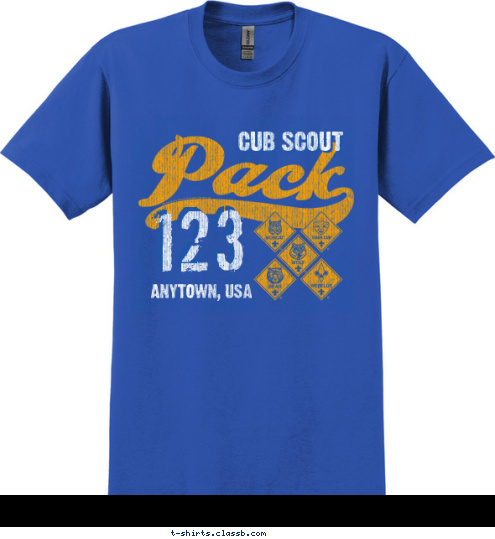 123 ANYTOWN, USA CUB SCOUT T-shirt Design 