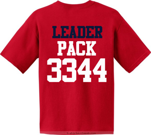 PACK 3344 PACK 3344 Fort Wayne, IN LEADER LAW OF THE PACK EST.       1910 CUB SCOUT T-shirt Design 