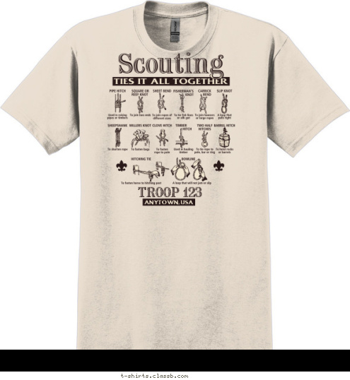 TROOP 123 ANYTOWN, USA T-shirt Design 