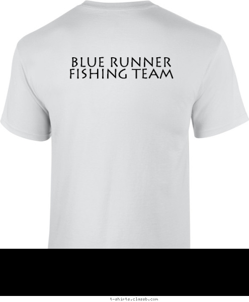 New Text blue Runner Fishing Team T-shirt Design 