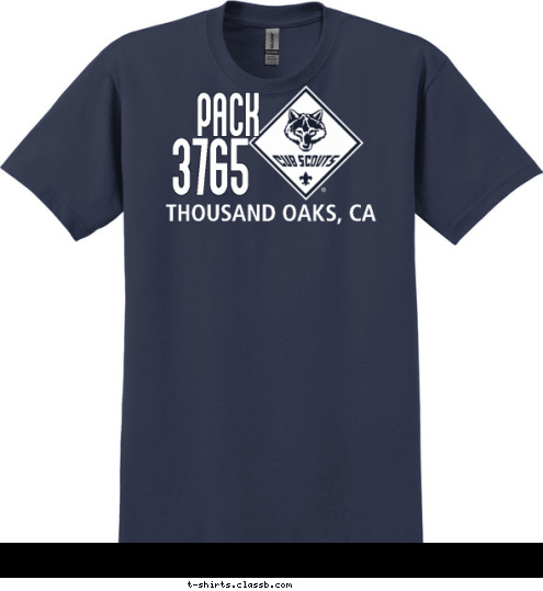 PACK 3765 THOUSAND OAKS, CA T-shirt Design 