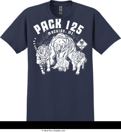 MACHIAS, ME PACK 125 T-shirt Design 