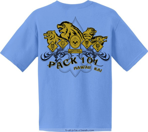 Hawaii Kai Hawaii Kai 101 K PAC   PACK 101 T-shirt Design 