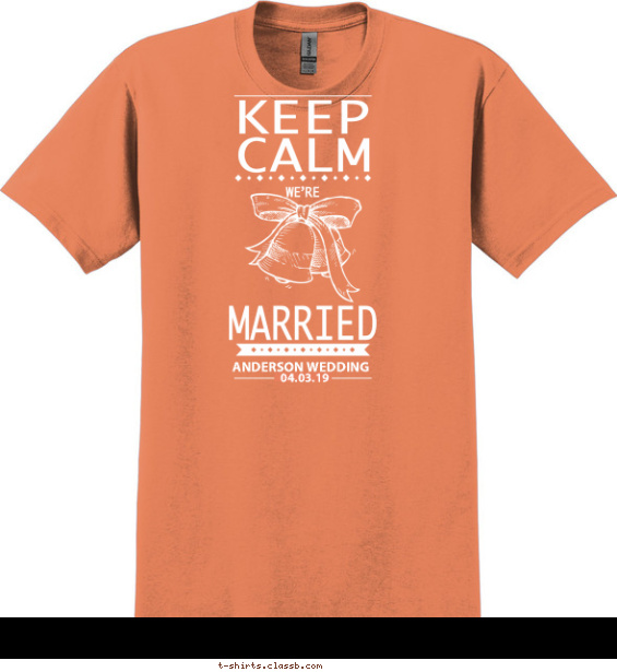 SP6006 Keep Calm We're Married T-shirt Design