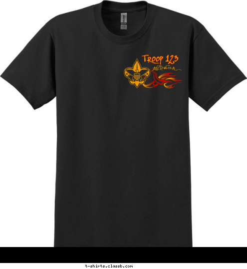 ANYTOWN, USA TROOP 123 T-shirt Design example