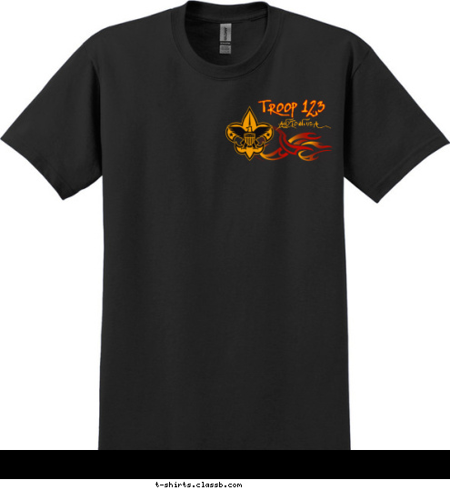 ANYTOWN, USA TROOP 123 T-shirt Design example