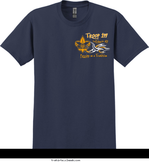 Passing on a Tradition Salisbury, MD TROOP 149 T-shirt Design Troop 149 example