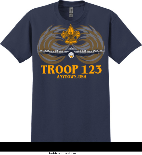 ANYTOWN, USA TROOP 123 T-shirt Design 