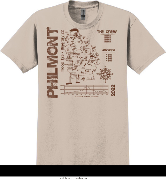 SP5720 Philmont Map - TEST T-shirt Design