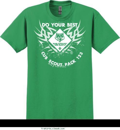 CUB SCOUT PACK 123 anytown, usa DO YOUR BEST T-shirt Design 