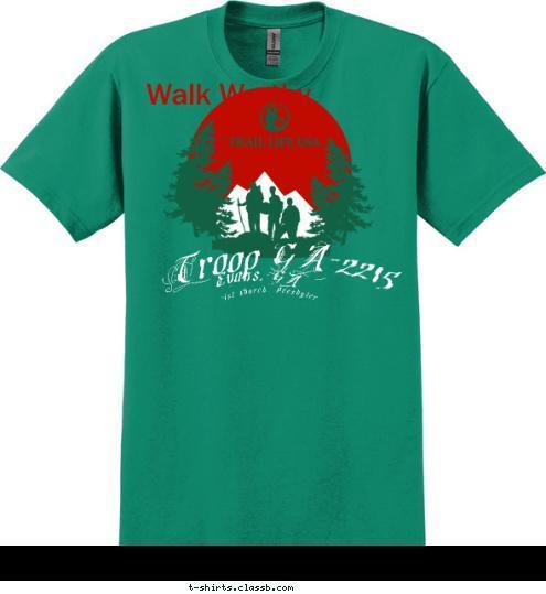 Walk Worthy Christ Church, Presbyterian Evans, GA Troop GA-2215 T-shirt Design 