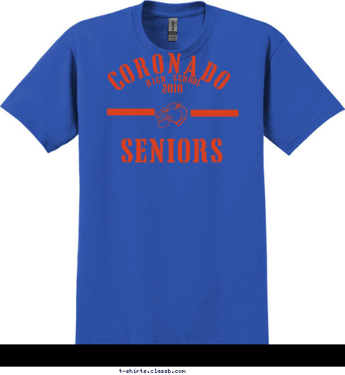 SENIORS 2010 HIGH SCHOOL CORONADO T-shirt Design 