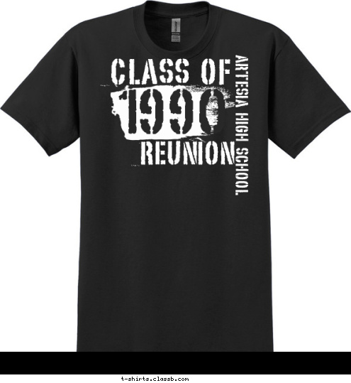 1990 ARTESIA HIGH SCHOOL REUNION CLASS OF T-shirt Design 