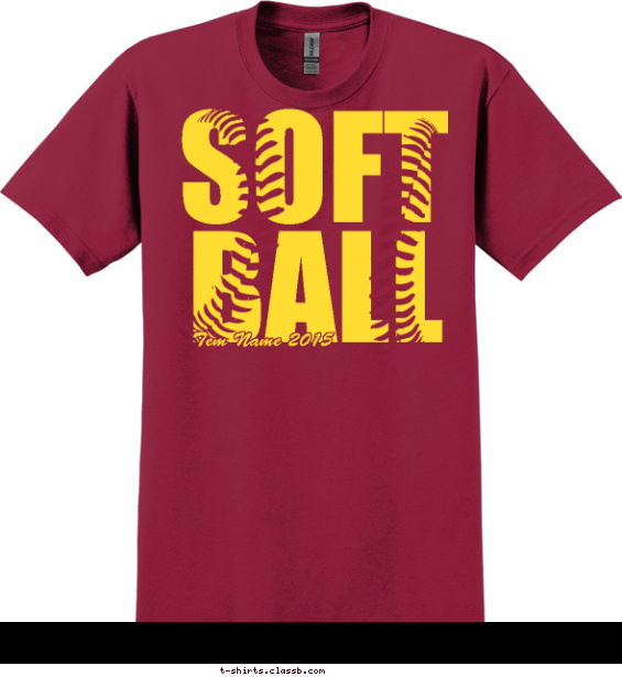 Softball Laces Text T-shirt Design