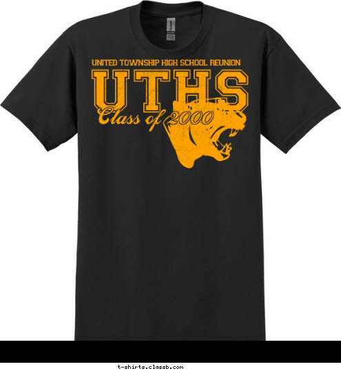 Panther Patrol Panther Patrol Class of 2000 UTHS united township high school reunion T-shirt Design 