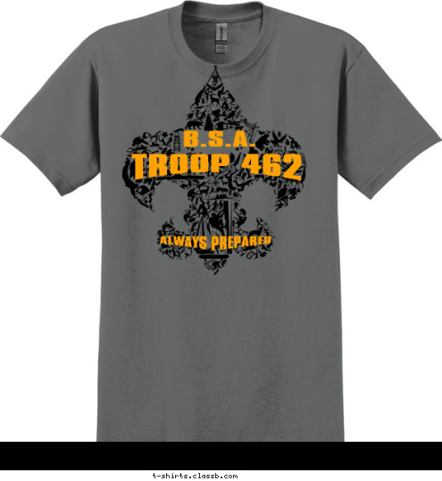 VANCOUVER
WASHINGTON B.S.A. ALWAYS PREPARED TROOP 462 T-shirt Design 