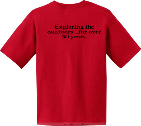 Exploring the outdoors ...for over 30 years. BSA TROOP 1887

Fairfax, Virginia
circa 1985 T-shirt Design 