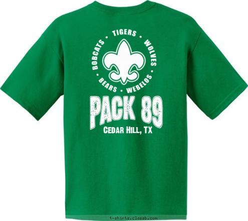 Cedar Hill, USA 89 Cedar Hill, TX Cedar Hill, TX PACK 89 CUB SCOUT T-shirt Design 