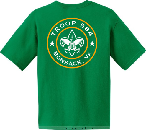 TROOP 584 BONSACK, VA 89 Cedar Hill, TX CUB SCOUT T-shirt Design 