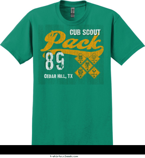 TROOP 584 BONSACK, VA 89 Cedar Hill, TX CUB SCOUT T-shirt Design 