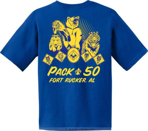 FLORIDA 50 Fort Rucker, AL FORT RUCKER, AL CUB SCOUT Pack  50 T-shirt Design 