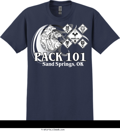 PACK 101 Sand Springs, OK T-shirt Design 