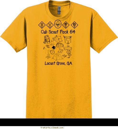 Locust Grove, GA Cub Scout Pack 64 T-shirt Design 