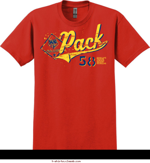 58 BOBCATS
TIGERS
WOLVES
BEARS
WEBELOS T-shirt Design 