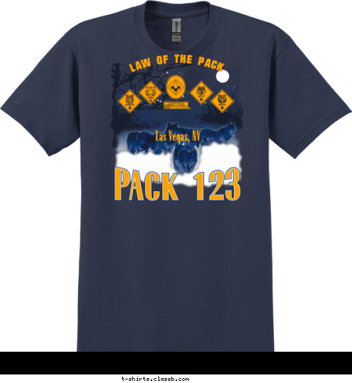 Las Vegas, NV
 LAW OF THE PACK T-shirt Design 