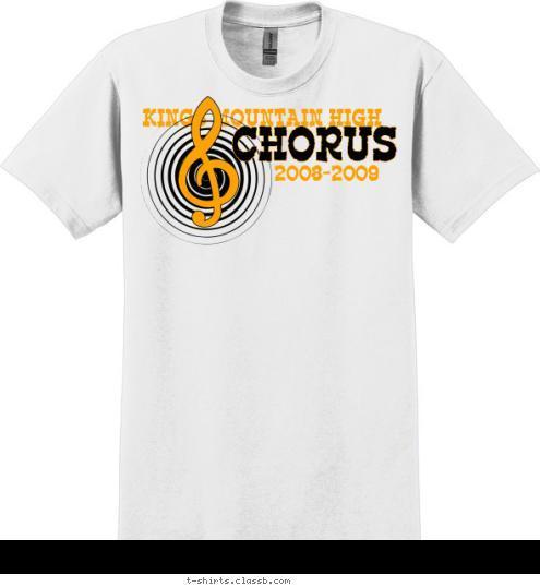 2008-2009 CHORUS KINGS MOUNTAIN HIGH T-shirt Design 