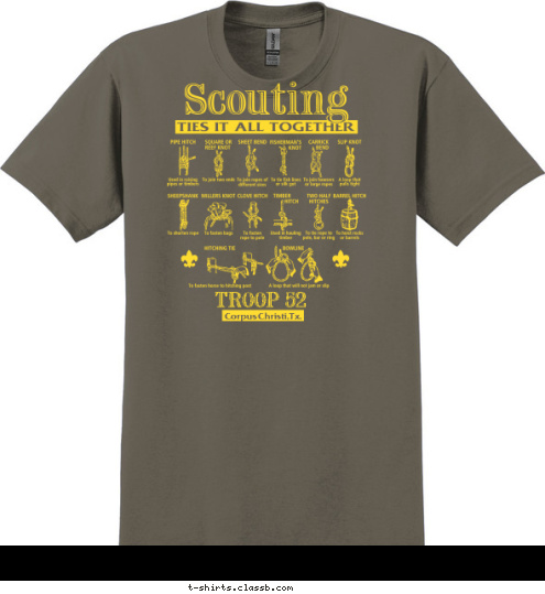 TROOP 52 Corpus Christi,Tx. T-shirt Design 