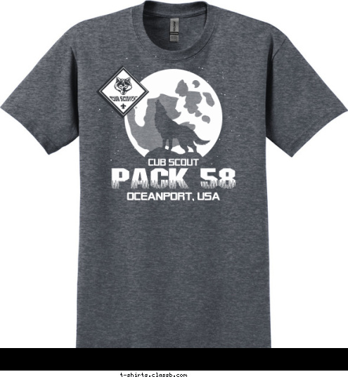 Oceanport, USA PACK 58 CUB SCOUT T-shirt Design 