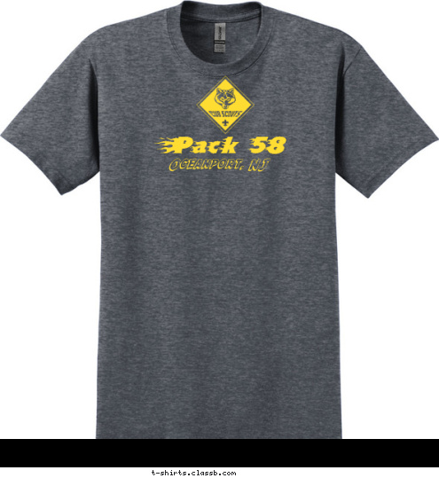 Pack 58 Oceanport, NJ T-shirt Design 