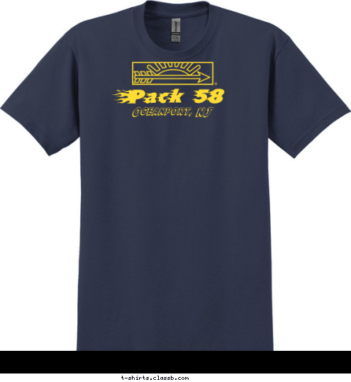 Oceanport, NJ Pack 58 T-shirt Design 