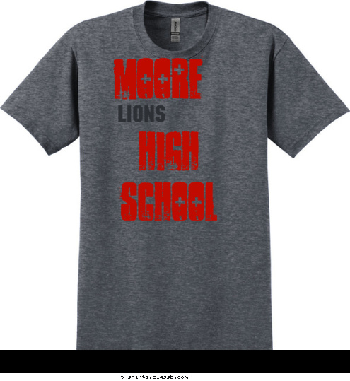 LIONS HIGH SCHOOL MOORE T-shirt Design 