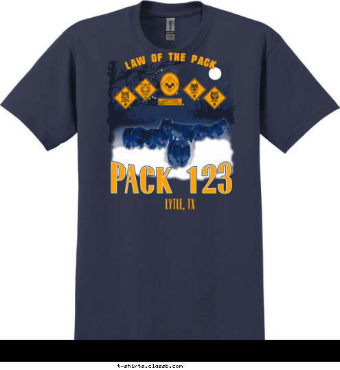 LYTLE, TX LAW OF THE PACK T-shirt Design 