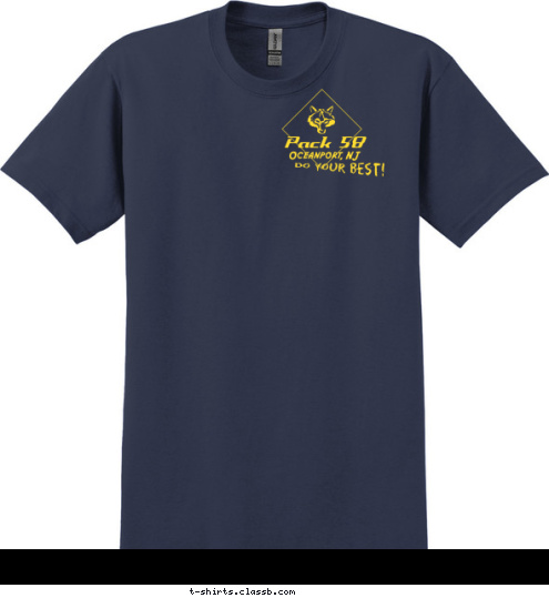 Do your best! Oceanport, NJ Pack 58 T-shirt Design 