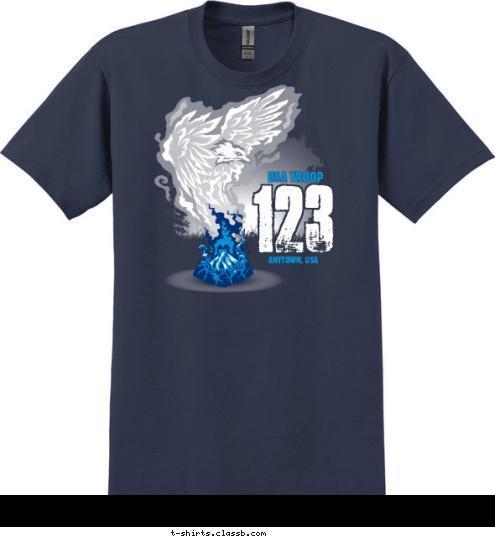 BSA TROOP ANYTOWN, USA 123 T-shirt Design 