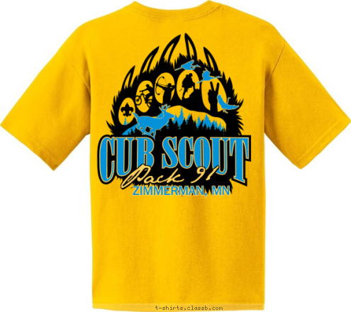 anytown, usa CUB SCOUT PACK 123 Pack 91 ZIMMERMAN, MN DO YOUR BEST T-shirt Design 