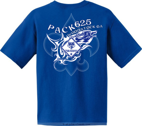 Your text here! 6 2 5 PACK PACK 625 WOODSTOCK,GA T-shirt Design 