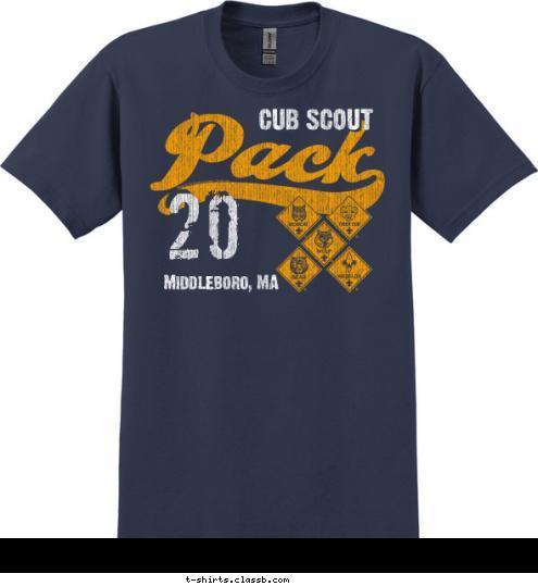 20 Middleboro, MA CUB SCOUT T-shirt Design 