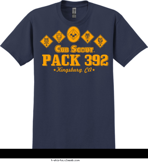 PACK 392 Kingsburg, CA T-shirt Design 