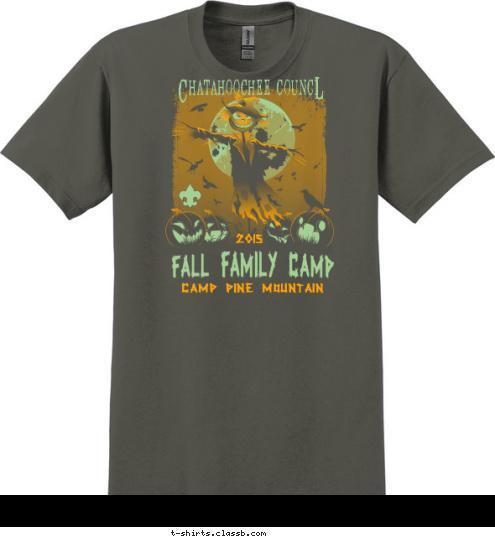 2015 L HATAHOOCHEE COUNCI C FALL FAMILY CAMP CAMP PINE MOUNTAIN T-shirt Design 