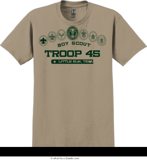 BOY SCOUT Little Elm, Texas TROOP 45 T-shirt Design 