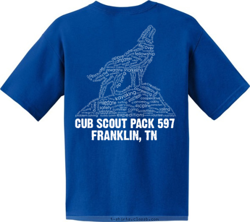 CUB SCOUT PACK 597 597 FRANKLIN, TN Franklin, TN CUB SCOUT T-shirt Design 