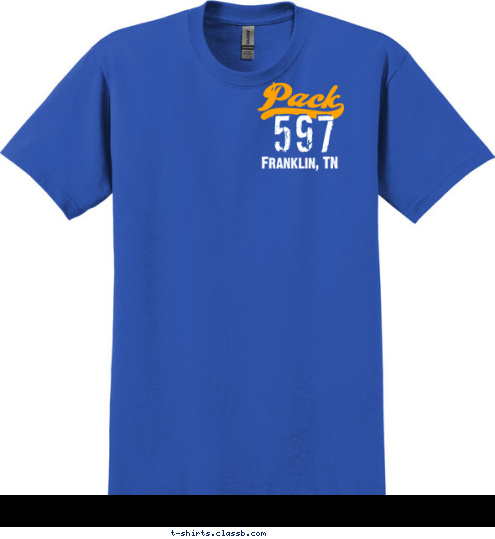 CUB SCOUT PACK 597 597 FRANKLIN, TN Franklin, TN CUB SCOUT T-shirt Design 
